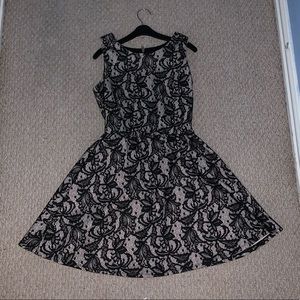 Black and Gold Laced Dress